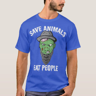 Funny Zombie Sayings Halloween Lover Vegan Joke Zo T-Shirt