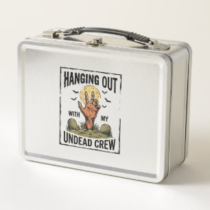 Funny Zombie Shirt for Horror Fans Vintage Undead Metal Lunch Box