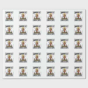 Funny Zombie Shirt for Horror Fans Vintage Undead Wrapping Paper
