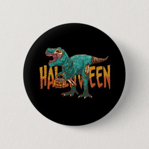 Funny Zombie T Rex - Halloween Costume 6 Cm Round Badge