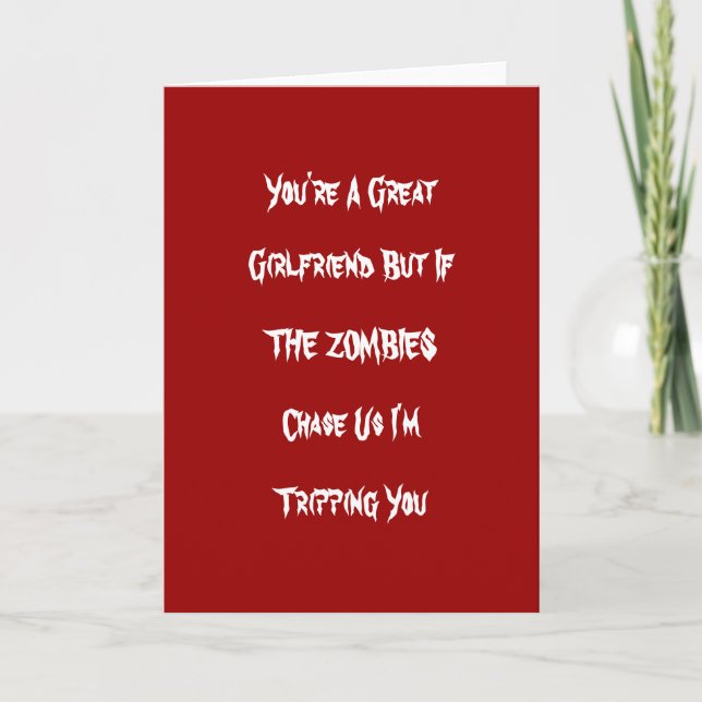 Funny Zombie Valintine Card (Front)