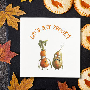 Funny zombie vegetables Halloween Napkin
