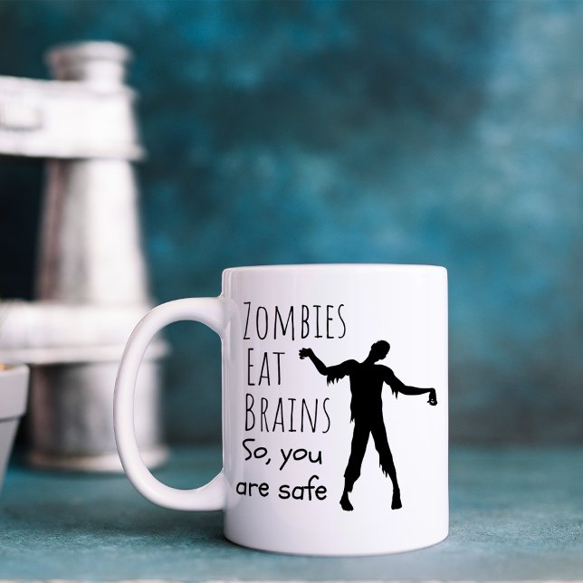 Funny Zombies Eat Brains Coffee Mug (Creator Uploaded)