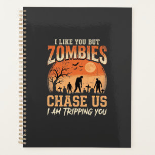 Funny Zombies Halloween Chase Us Design Planner