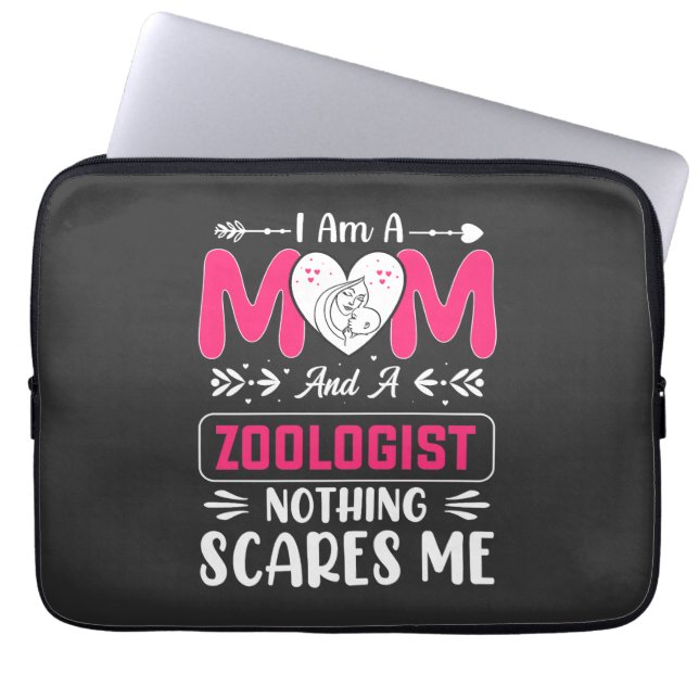 Funny Zoologist Mom, Zoologist Mom Laptop Sleeve (Front)