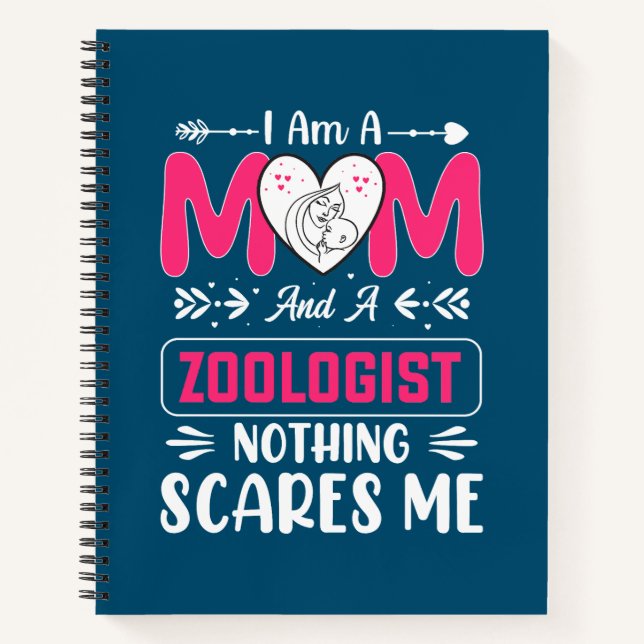 Funny Zoologist Mum, Zoologist Mum Notebook (Front)