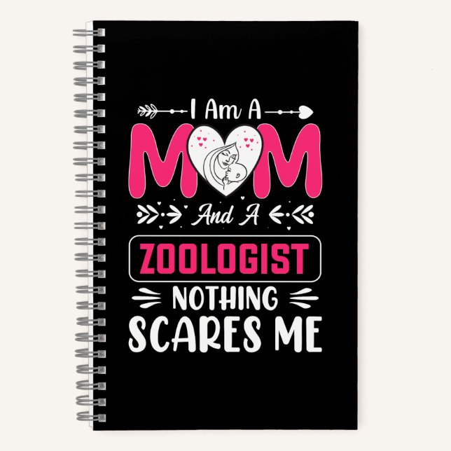 Funny Zoologist Mum, Zoologist Mum Notebook (Front)