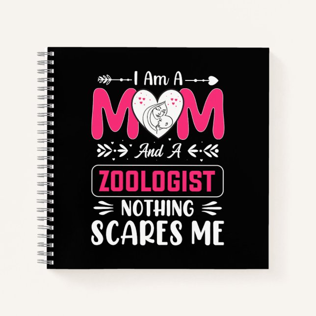 Funny Zoologist Mum, Zoologist Mum Notebook (Front)