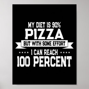 Funny Zza Lover New Years Resolution Quote Poster