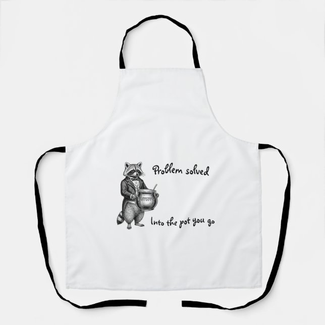 FunnyCooking Apron for Chefs All-Over Print Apron (Front)