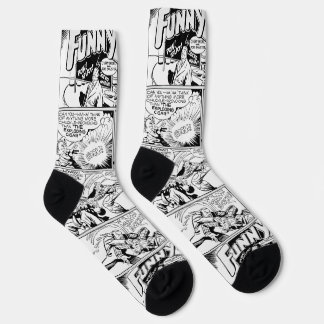 'FUNNYMAN' Action Comic Strip Socks 