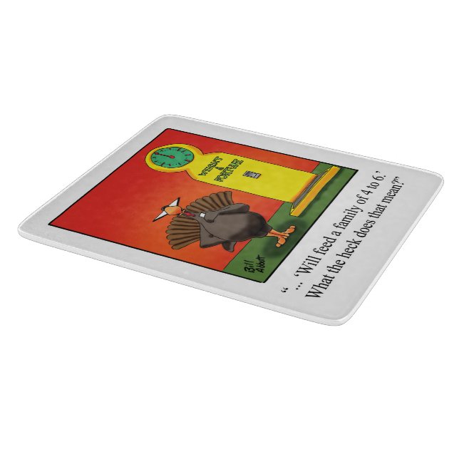 FunnyThanksgiving Humour Glass Cutting Board (Corner)