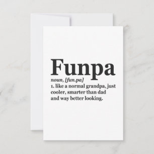 Funpa Funny Definition Only Cooler Grandpa Dad  Thank You Card