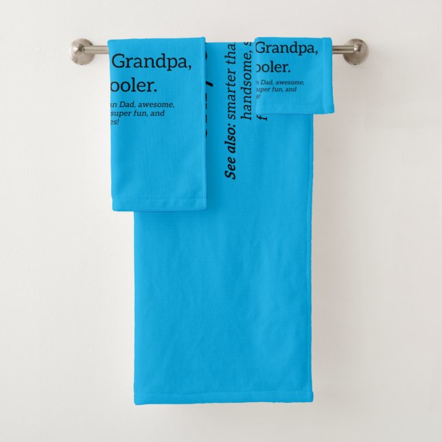 Funpa Like A Grandpa Only Cooler Bath Towel Set (Insitu)