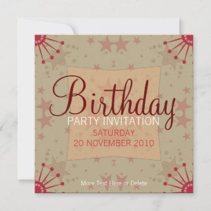 FunStars Party Birthday Invitation