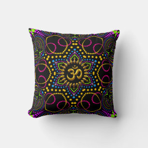 Funtastica Mandala Om Symbol Colourful design Cushion
