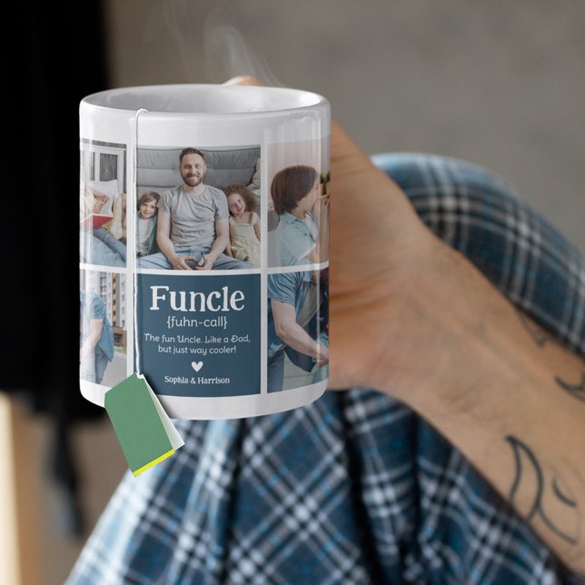 Funtie Photo Collage Definition Cute Modern Uncle Coffee Mug (Creator Uploaded)