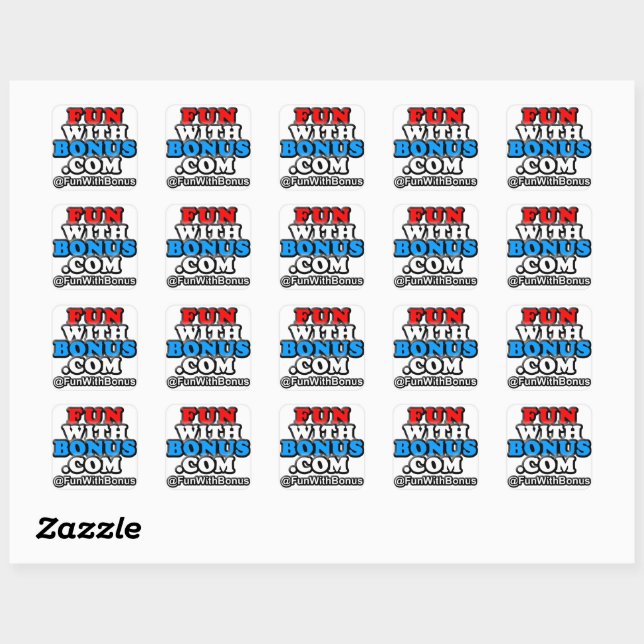 FunWithBonus.com Small Stickers - Set of 20 (Sheet)