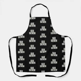 Funy Six Seven 6 7 Meme saying Apron