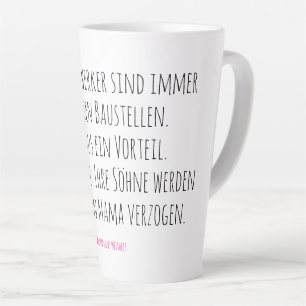 Für alle, die draußen malochen – und drinnen verzi latte mug