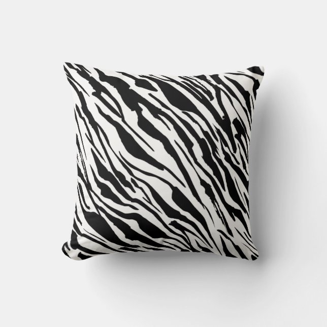 fur animals zebra skin print cushion (Front)