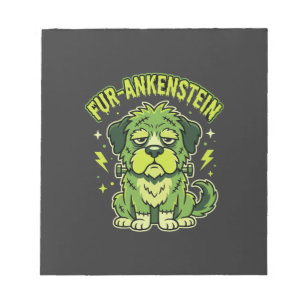Fur-Ankenstein Funny Frankenstein Dog Halloween Notepad