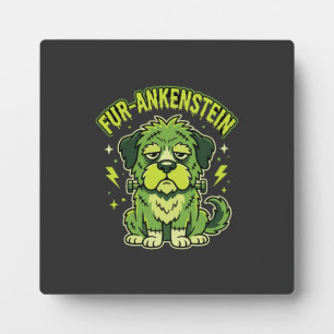 Fur-Ankenstein Funny Frankenstein Dog Halloween Plaque