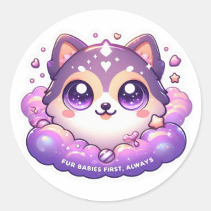 Fur Babies First, Always Cute Pet Lover Sticker