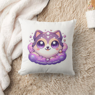 Fur Babies First Always Pillow Cute Pet Lover Deco