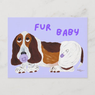 Fur Baby Basset Hound Puppy Postcard