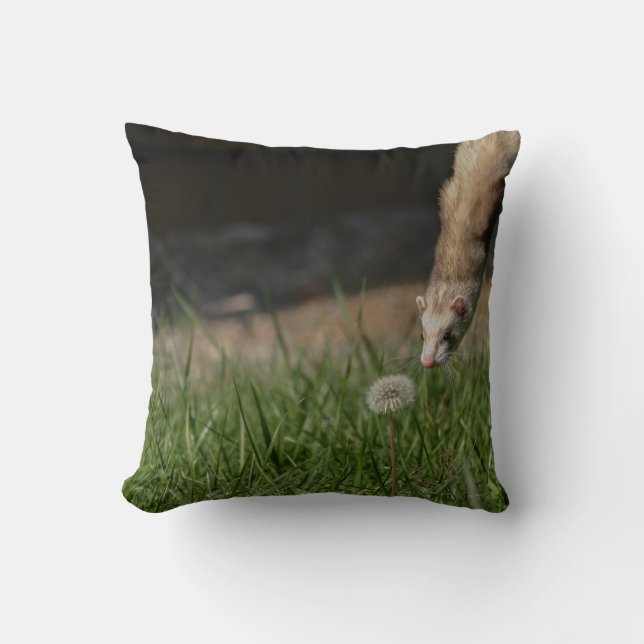 Fur Baby Cute Face of a Ferret Cushion (Front)