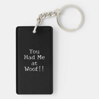 Fur Baby Dog Lover Simple Outline Design Key Ring