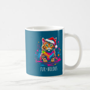 Fur-bulous Cute Cat Christmas Party Holiday Kitten Coffee Mug