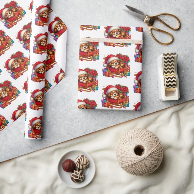 Fur Christmas Pup Wrapping Paper (Crafts)