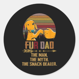 Fur Dad The Man The Myth The Snack Dealer Dog Fath Classic Round Sticker