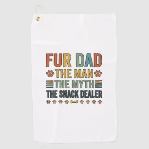 Fur Dad The Snack Dealer Vintage Dog Lover Shirt_1 Golf Towel