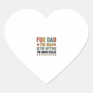 Fur Dad The Snack Dealer Vintage Dog Lover Shirt_1 Heart Sticker