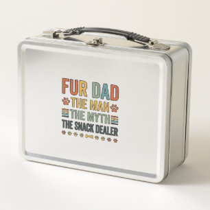 Fur Dad The Snack Dealer Vintage Dog Lover Shirt_1 Metal Lunch Box