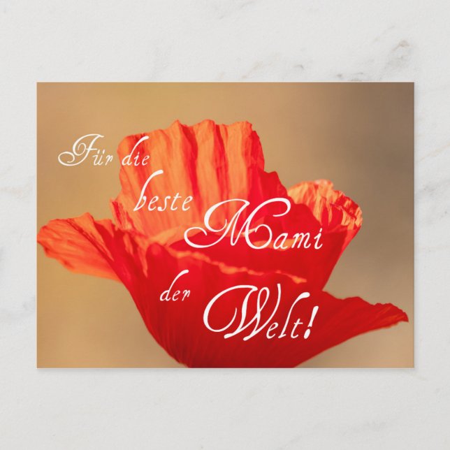 Für die beste Mami der Welt! Postcard (Front)