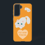 Fur-ever Friends Cats Kids Orange Galaxy Case<br><div class="desc">Celebrate friendship with fun, colorful cats! 🐱🧡 This Fur-ever Friends Cats Kids Orange Galaxy Case features adorable cats on a bright orange background, perfect for kids who love cheerful and playful designs. Fun, colorful, and full of personality, it keeps their Samsung Galaxy phone protected while showing off their love for...</div>