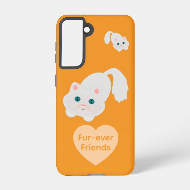 Fur-ever Friends Cats Kids Orange Galaxy Case (Back)