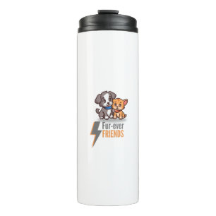 Fur-ever Friends – Cute Dog & Cat Besties Tee Thermal Tumbler