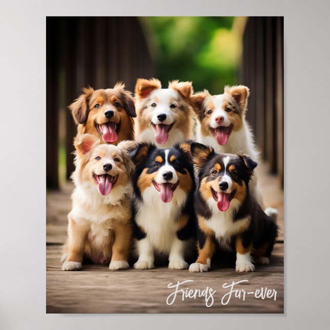 Fur-ever Friends: Cute Puppy Poster (Front)