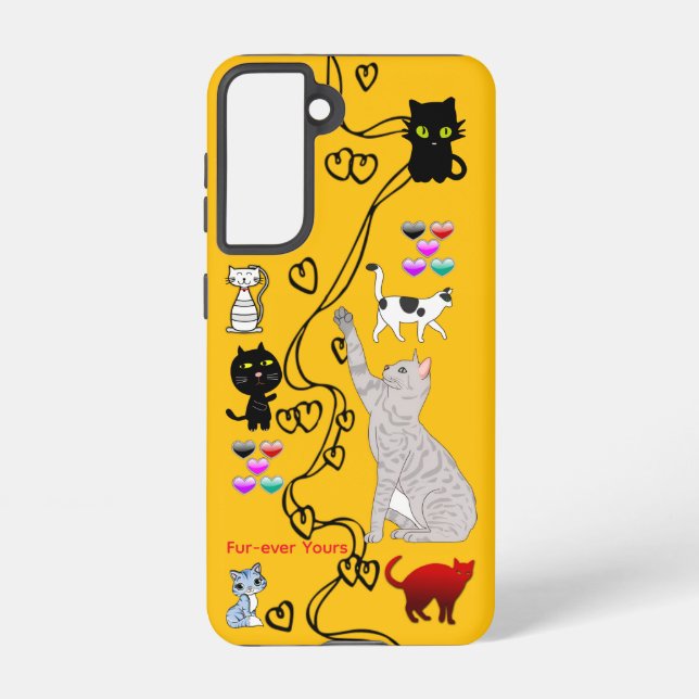 Fur-ever Yours Cat Samsung Galaxy Case (Back)