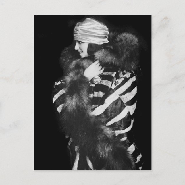 Fur Fashion, 1920s Postcard (Front)