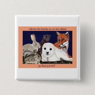 Fur Is For Wonder, Not Wear button