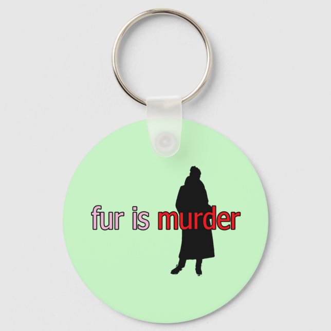 Fur is Murder Key Ring (Front)