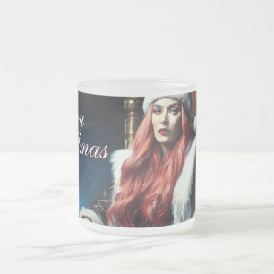 Fur & Leather Diva – Merry Christmas Frosted Glass Coffee Mug