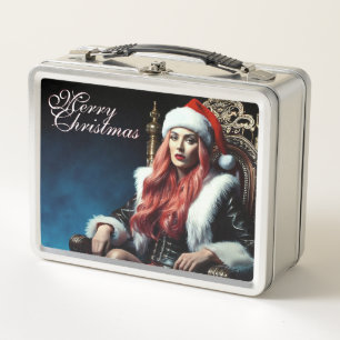 Fur & Leather Diva – Merry Christmas Metal Lunch Box