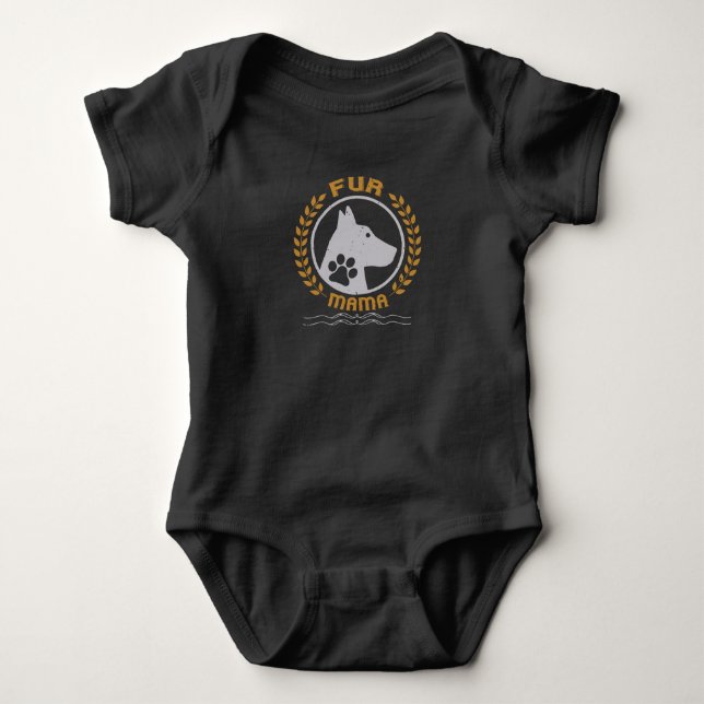 Fur Mama Baby Bodysuit (Front)